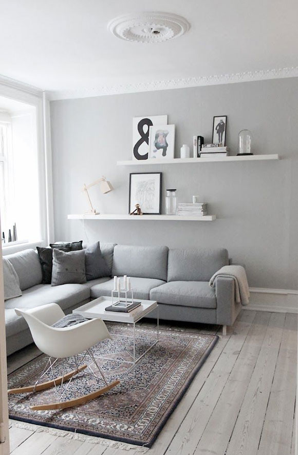wandplanken in de woonkamer