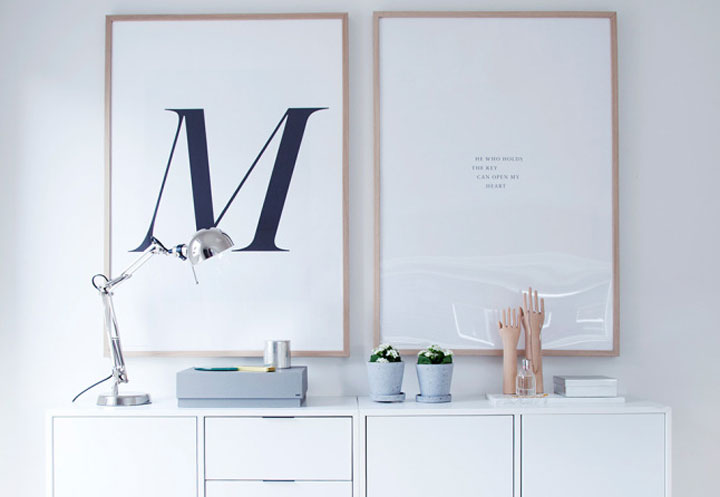 dressoir met fotokaders