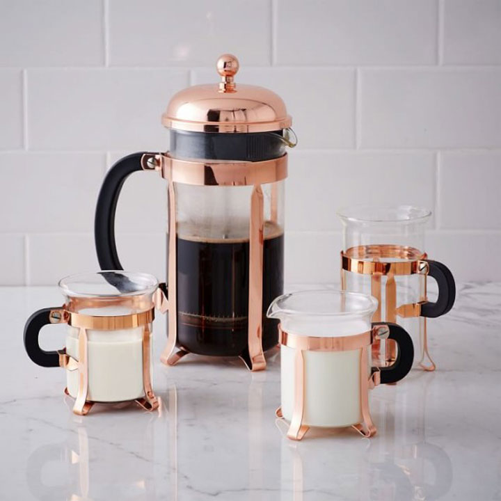 koperen koffieset