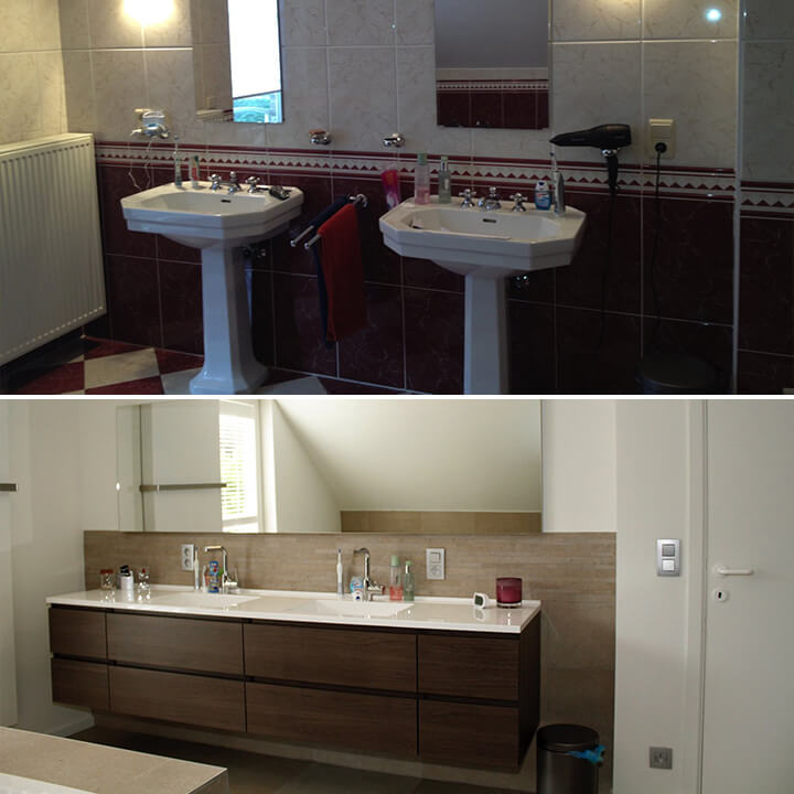 gerenoveerde badkamer in moderne stijl